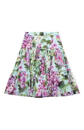Детская хлопковая юбка DOLCE & GABBANA голубого цвета по цене 49950 руб., арт. L54I20/HS5MG/8-14 | Фото 2 Детская хлопковая юбка DOLCE & GABBANA голубого цвета, арт. L54I20/HS5MG/8-14 | Фото 2 (Материал внешний: Хлопок; Материал подклада: Хлопок; Случай: Повседневный; Ростовка одежда: 10 - 11 лет | 140 - 146см, 12 лет | 152 см, 8 лет | 128 см)