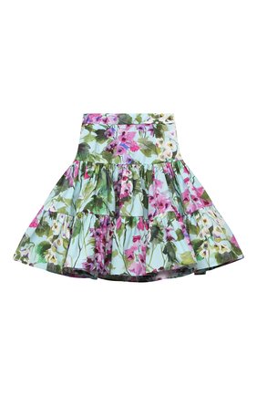 Детская хлопковая юбка DOLCE & GABBANA голубого цвета по цене 46650 руб., арт. L54I20/HS5MG/2-6 | Фото 2 Детская хлопковая юбка DOLCE & GABBANA голубого цвета, арт. L54I20/HS5MG/2-6 | Фото 2 (Материал подклада: Хлопок; Материал внешний: Хлопок; Случай: Повседневный; Ростовка одежда: 2 года | 92 см, 3 года | 98 см, 4 года | 104 см, 5 лет | 110 см, 6 лет | 116 см)