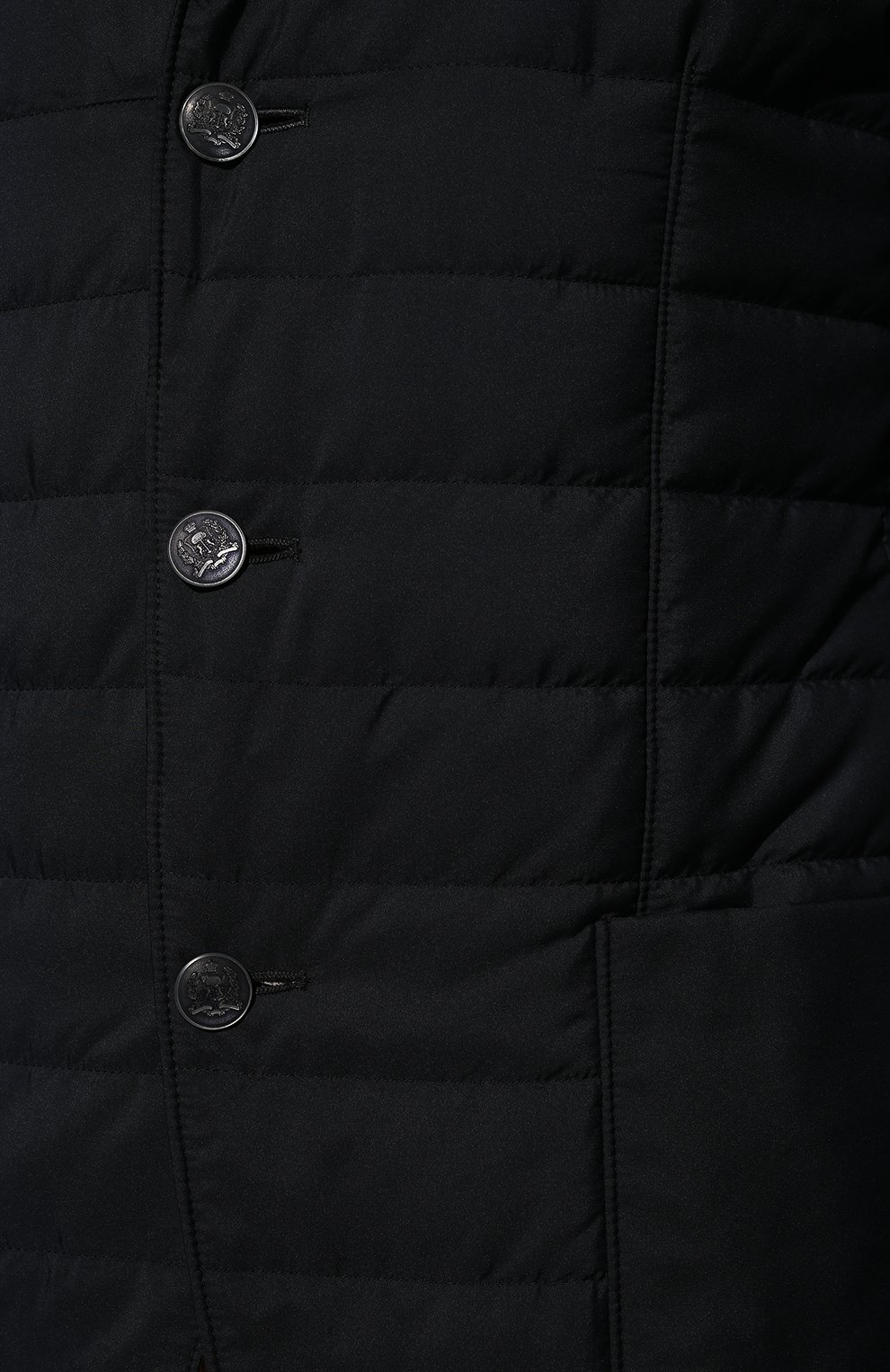 Мужская утепленная куртка CORNELIANI темно-синего цвета, арт. 896S24-2113051/00 | Фото 5 (Кросс-КТ: Куртка; Рукава: Длинные; Материал внешний: Синтетический материал; Мужское Кросс-КТ: утепленные куртки; Материал подклада: Лен; Стили: Классический; Длина (верхняя одежда): Короткие)