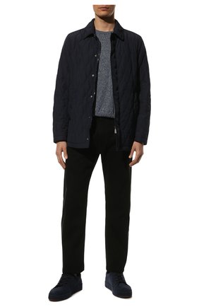 Мужская утепленная куртка CANALI темно-синего цвета, арт. 020318/SG01121 | Фото 2 (Материал подклада: Синтетический материал; Стили: Кэжуэл; Рукава: Длинные; Мужское Кросс-КТ: утепленные куртки; Материал внешний: Синтетический материал; Длина (верхняя одежда): Короткие; Кросс-КТ: Куртка)
