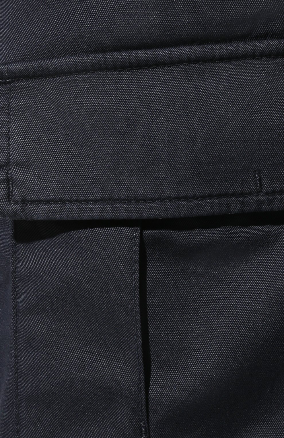 Мужские шорты BRUNELLO CUCINELLI синего цвета, арт. M289LV0310 | Фото 5 (Силуэт М (брюки): Карго; Длина Шорты М: До колена; Принт: Без принта; Случай: Повседневный; Материал внешний: Хлопок; Стили: Кэжуэл)