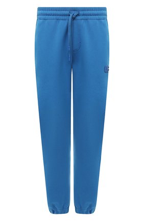 Мужские хлопковые джоггеры DOLCE & GABBANA голубого цвета, арт. GWXNAZ/HU7IE | Фото 1 (Силуэт М (брюки): Джоггеры, Узкие; Материал внешний: Синтетический материал, Хлопок; Стили: Спорт-шик; Длина (брюки, джинсы): Стандартные)