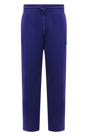 Мужские хлопковые брюки DOLCE & GABBANA фиолетового цвета, арт. GW0YAZ/FU7DU | Фото 1 (Стили: Спорт-шик; Материал внешний: Хлопок; Длина (брюки, джинсы): Стандартные; Случай: Повседневный)