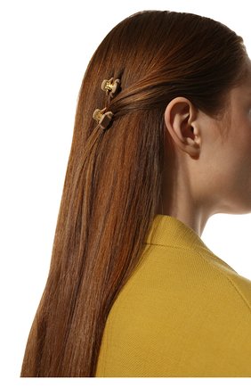 Женская комплект из двух заколок для волос ALEXANDRE DE PARIS бежевого цвета, арт. ICCXS-14338-02 S5 | Фото 2 (Материал: Синтетический материал)