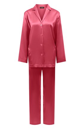 Женская шелковая пижама LA PERLA розового цвета, арт. 0020288 | Фото 1 (Материал внешний: Шелк; Региональные ограничения белый список (Axapta Mercury): RU)