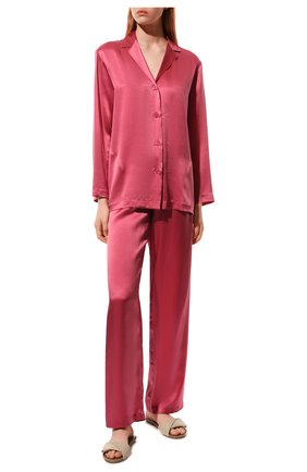 Женская шелковая пижама LA PERLA розового цвета, арт. 0020288 | Фото 2 (Материал внешний: Шелк; Региональные ограничения белый список (Axapta Mercury): RU)