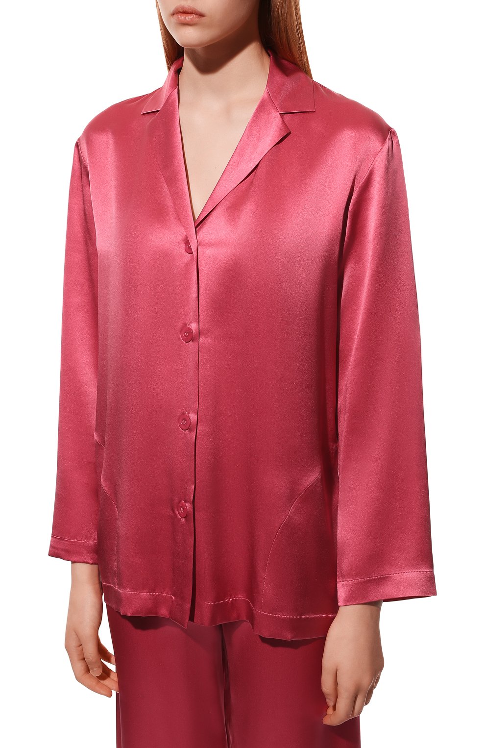 Женская шелковая пижама LA PERLA розового цвета, арт. 0020288 | Фото 3 (Материал внешний: Шелк; Региональные ограничения белый список (Axapta Mercury): RU)