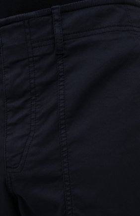 Мужские хлопковые брюки BRIONI темно-синего цвета, арт. RPAX0L/P8T01/ITHACA | Фото 5 (Длина (брюки, джинсы): Стандартные; Случай: Повседневный; Региональные ограничения белый список (Axapta Mercury): RU; Материал внешний: Хлопок; Стили: Кэжуэл)