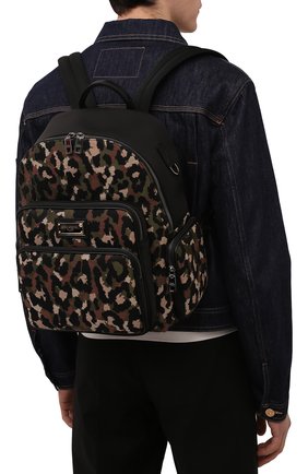Мужской текстильный рюкзак DOLCE & GABBANA хаки цвета, арт. BM2042/AQ755 | Фото 2 (Материал: Текстиль; Размер: large; Региональные ограничения белый список (Axapta Mercury): RU; Стили: Кэжуэл)