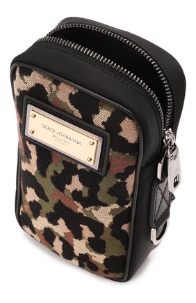 Мужская текстильная сумка DOLCE & GABBANA хаки цвета по цене 108500 руб., арт. BM2041/AQ755 | Фото 5 Мужская текстильная сумка DOLCE & GABBANA хаки цвета, арт. BM2041/AQ755 | Фото 5 (Региональные ограничения белый список (Axapta Mercury): RU; Размер: mini; Ремень/цепочка: На ремешке; Материал: Текстиль)