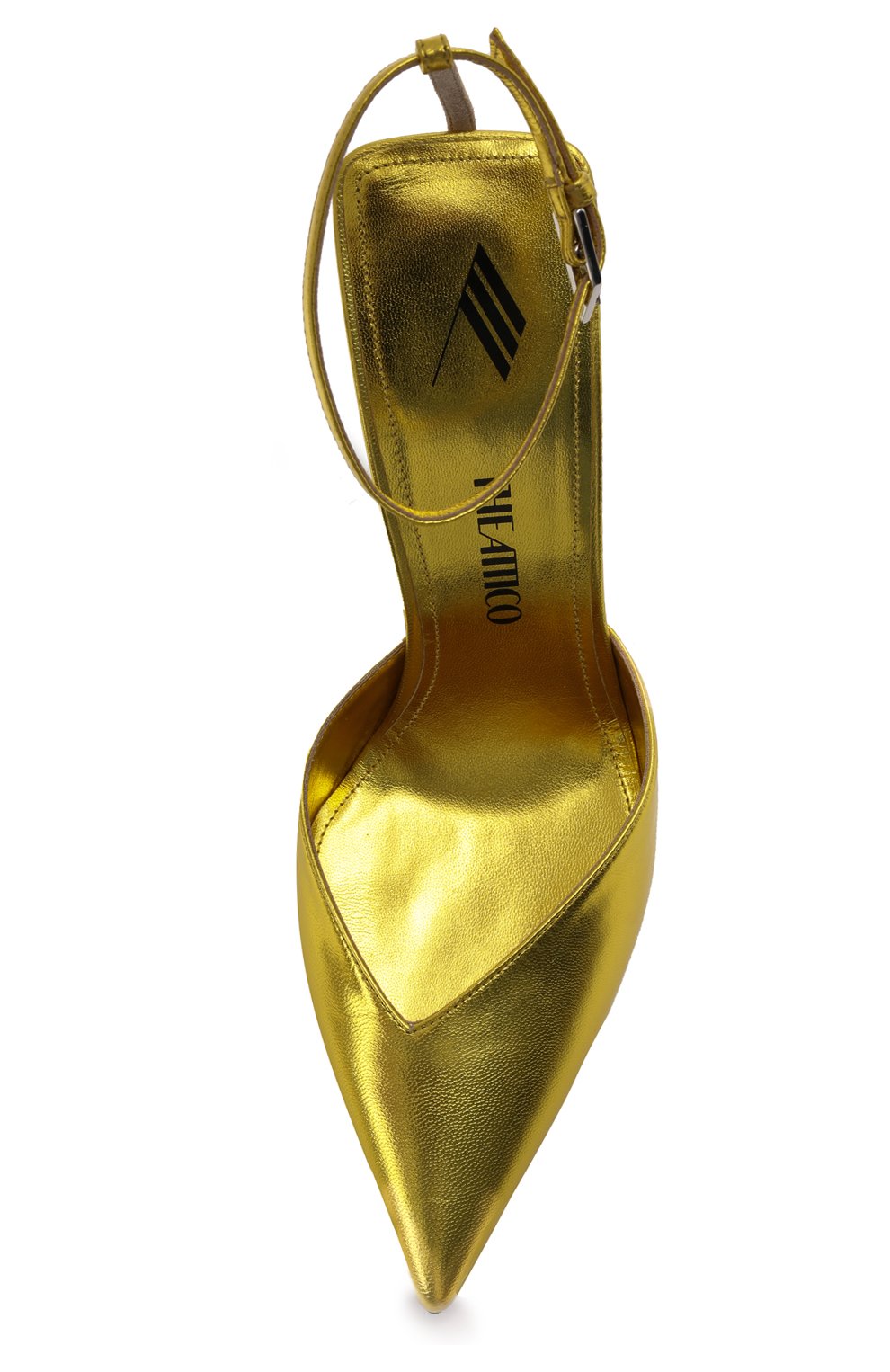 Женские кожаные туфли THE ATTICO золотого цвета, арт. 222WS413/L047 | Фото 6 (Каблук высота: Высокий; Материал внешний: Кожа; Материал внутренний: Натуральная кожа; Региональные ограничения белый список (Axapta Mercury): RU; Каблук тип: Шпилька; Подошва: Плоская)