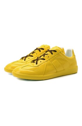 Мужские кожаные кеды replica MAISON MARGIELA желтого цвета по цене 69950 руб., арт. S37WS0582/P4487 | Фото 1 Мужские кожаные кеды replica MAISON MARGIELA желтого цвета, арт. S37WS0582/P4487 | Фото 1 (Материал внутренний: Текстиль, Натуральная кожа; Материал утеплителя: Без утеплителя; Подошва: Плоская; Материал внешний: Кожа; Региональные ограничения белый список (Axapta Mercury): RU; Стили: Классический)