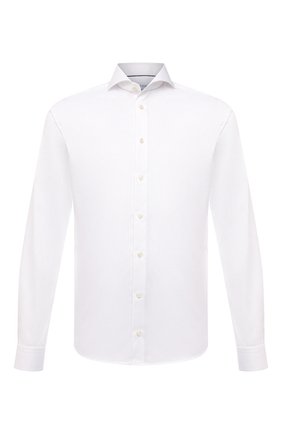 Мужская хлопковая сорочка ETON белого цвета, арт. 1000 02360 | Фото 1 (Случай: Формальный; Материал внешний: Хлопок; Длина (для топов): Стандартные; Рукава: Длинные; Манжеты: На пуговицах; Принт: Однотонные; Рубашки М: Super Slim Fit; Стили: Классический; Воротник: Акула; Региональные ограничения белый список (Axapta Mercury): RU)