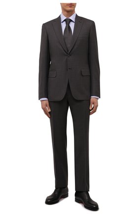 Мужской шерстяной костюм BRIONI темно-серого цвета по цене 542000 руб., арт. RA0J11/01A4B/BRUNIC0 | Фото 1 Мужской шерстяной костюм BRIONI темно-серого цвета, арт. RA0J11/01A4B/BRUNIC0 | Фото 1 (Рукава: Длинные; Стили: Классический; Костюмы М: Однобортный; Материал подклада: Купро; Материал внешний: Шерсть; Региональные ограничения белый список (Axapta Mercury): RU)
