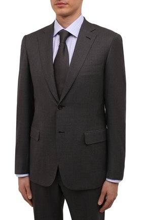 Мужской шерстяной костюм BRIONI темно-серого цвета по цене 542000 руб., арт. RA0J11/01A4B/BRUNIC0 | Фото 2 Мужской шерстяной костюм BRIONI темно-серого цвета, арт. RA0J11/01A4B/BRUNIC0 | Фото 2 (Рукава: Длинные; Стили: Классический; Костюмы М: Однобортный; Материал подклада: Купро; Материал внешний: Шерсть; Региональные ограничения белый список (Axapta Mercury): RU)