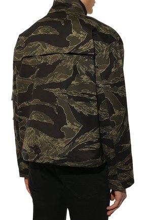 Мужская хлопковая куртка DOLCE & GABBANA хаки цвета, арт. G9XC4T/FS6MT | Фото 4 (Кросс-КТ: Куртка, Ветровка; Рукава: Длинные; Региональные ограничения белый список (Axapta Mercury): RU; Стили: Милитари; Материал внешний: Хлопок; Длина (верхняя одежда): Короткие)