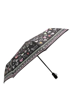 Женский складной зонт MOSCHINO черного цвета, арт. 7948-0PENCL0SE | Фото 2 (Материал: Металл, Синтетический материал, Текстиль; Региональные ограничения белый список (Axapta Mercury): RU)