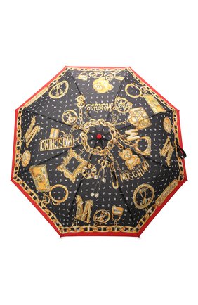 Женский складной зонт MOSCHINO черного цвета, арт. 8410-0PENCL0SE | Фото 1 (Материал: Синтетический материал, Текстиль, Металл; Региональные ограничения белый список (Axapta Mercury): RU)