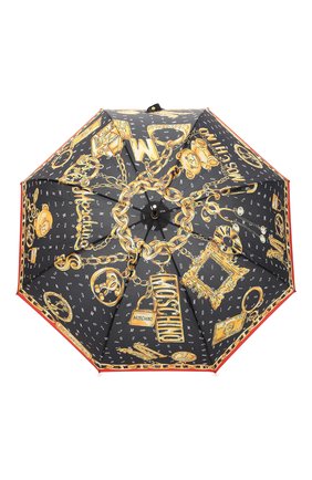 Женский зонт-трость MOSCHINO черного цвета, арт. 8410-63AUT0 | Фото 1 (Материал: Текстиль, Металл, Синтетический материал; Региональные ограничения белый список (Axapta Mercury): RU)