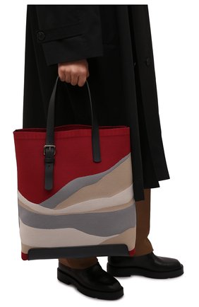 Мужская текстильная сумка-шопер GIORGIO ARMANI красного цвета, арт. Y2N146/YRE3J | Фото 2 (Размер: large; Материал: Текстиль; Региональные ограничения белый список (Axapta Mercury): RU)