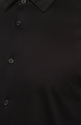 Мужская хлопковая рубашка Z ZEGNA черного цвета, арт. VY348/ZZ758 | Фото 5 (Манжеты: На пуговицах; Воротник: Кент; Рукава: Длинные; Случай: Повседневный; Длина (для топов): Стандартные; Региональные ограничения белый список (Axapta Mercury): RU; Материал внешний: Хлопок; Стили: Классический; Принт: Однотонные)