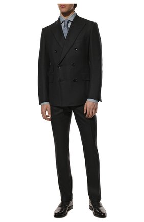 Мужской шерстяной костюм TOM FORD темно-серого цвета по цене 449500 руб., арт. 322R61/21ED4Z | Фото 1 Мужской шерстяной костюм TOM FORD темно-серого цвета, арт. 322R61/21ED4Z | Фото 1 (Материал подклада: Купро, Шелк; Рукава: Длинные; Материал внешний: Шерсть; Стили: Классический; Костюмы М: Двубортный; Региональные ограничения белый список (Axapta Mercury): RU)