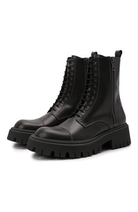 Мужские кожаные ботинки tractor BALENCIAGA темно-серого цвета, арт. 615679/WA8E9 | Фото 1 (Подошва: Массивная; Мужское Кросс-КТ: Байкеры-обувь, Ботинки-обувь; Материал внутренний: Натуральная кожа; Материал утеплителя: Без утеплителя; Каблук высота: Высокий; Материал внешний: Кожа; Региональные ограничения белый список (Axapta Mercury): RU)