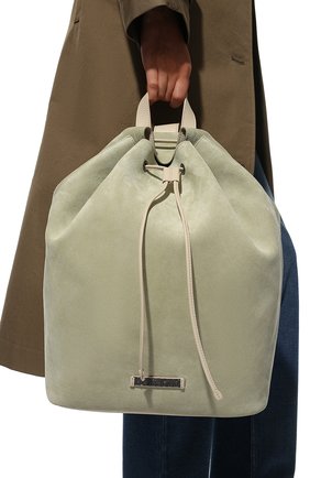 Женский рюкзак BRUNELLO CUCINELLI светло-зеленого цвета, арт. MBDLD2360 | Фото 2 (Материал: Натуральная кожа, Натуральная замша; Стили: Кэжуэл; Размер: large; Региональные ограничения белый список (Axapta Mercury): RU)