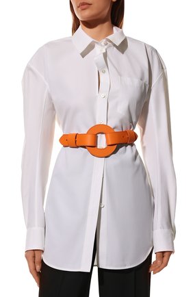 Женский кожаный пояс GIORGIO ARMANI оранжевого цвета по цене 79400 руб., арт. Y1I294/YQR0A | Фото 2 Женский кожаный пояс GIORGIO ARMANI оранжевого цвета, арт. Y1I294/YQR0A | Фото 2 (Материал: Натуральная кожа; Кросс-КТ: Широкие; Региональные ограничения белый список (Axapta Mercury): RU)