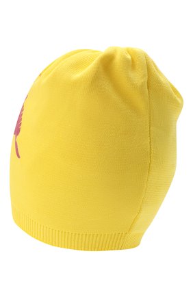 Детского хлопковая шапка IL TRENINO желтого цвета, арт. 22 7805/18 | Фото 2 (Материал: Текстиль, Хлопок; Региональные ограничения белый список (Axapta Mercury): RU)