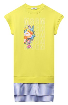 Детское хлопковое платье MSGM KIDS желтого цвета по цене 14750 руб., арт. MS028837 | Фото 1 Детское хлопковое платье MSGM KIDS желтого цвета, арт. MS028837 | Фото 1 (Рукава: Короткие; Материал внешний: Хлопок; Региональные ограничения белый список (Axapta Mercury): RU; Ростовка одежда: 10 - 11 лет | 140 - 146см, 12 лет | 152 см, 13 - 15 лет | 158 см, 6 лет | 116 см, 8 лет | 128 см)