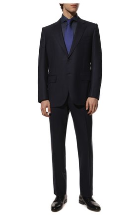 Мужская хлопковая сорочка CORNELIANI темно-синего цвета по цене 29100 руб., арт. 89P112-2111213/00 | Фото 2 Мужская хлопковая сорочка CORNELIANI темно-синего цвета, арт. 89P112-2111213/00 | Фото 2 (Материал внешний: Хлопок; Рукава: Длинные; Длина (для топов): Стандартные; Региональные ограничения белый список (Axapta Mercury): RU; Случай: Формальный; Манжеты: На пуговицах; Воротник: Акула; Рубашки М: Regular Fit; Принт: Без принта, Однотонные; Стили: Классический)