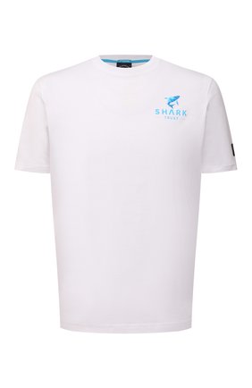 Мужская хлопковая футболка PAUL&SHARK белого цвета, арт. 22411058/C00 | Фото 1 (Материал внешний: Хлопок; Рукава: Короткие; Длина (для топов): Стандартные; Региональные ограничения белый список (Axapta Mercury): RU; Принт: С принтом; Стили: Кэжуэл)