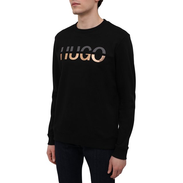 Свитшот HUGO 50461620, цвет чёрный, размер 52 - фото 3