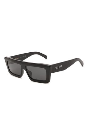 Женские солнцезащитные очки CELINE EYEWEAR черного цвета, арт. CL40214U 01A | Фото 1 (Тип очков: С/з; Оптика Гендер: оптика-женское; Очки форма: Прямоугольные)