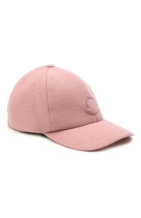 Женская бейсболка из шерсти и кашемира MONCLER розового цвета, арт. H1-093-3B000-30-M1127 | Фото 1 (Материал: Текстиль, Кашемир, Шерсть)