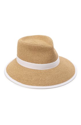 Женская шляпа ERIC JAVITS бежевого цвета, арт. 13820PEAWHI | Фото 1 (Материал: Текстиль, Синтетический материал, Пластик)