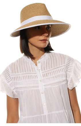 Женская шляпа ERIC JAVITS бежевого цвета, арт. 13820PEAWHI | Фото 2 (Материал: Текстиль, Синтетический материал, Пластик)