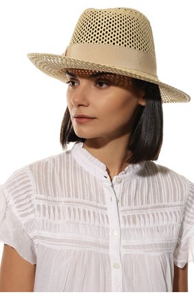 Женская шляпа INVERNI кремвого цвета, арт. 5416 CP | Фото 2 (Материал: Растительное волокно)