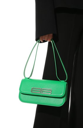 Женская сумка gossip s BALENCIAGA зеленого цвета, арт. 674693/2101Q | Фото 2 (Материал: Натуральная кожа; Размер: small; Сумки-технические: Сумки через плечо)