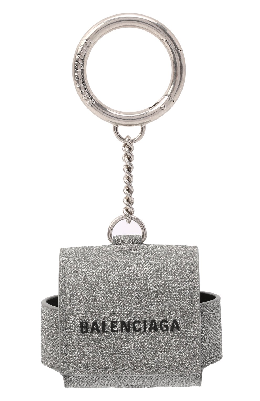 Чехол для airpods pro BALENCIAGA серебряного цвета, арт. 655679/21020 | Фото 1 (Материал: Текстиль)