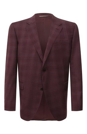 Мужской шерстяной пиджак CANALI бордового цвета по цене 155000 руб., арт. 11280/CF01423/58-64 | Фото 1 Мужской шерстяной пиджак CANALI бордового цвета, арт. 11280/CF01423/58-64 | Фото 1 (Материал внешний: Шерсть; Рукава: Длинные; Длина (для топов): Стандартные; Материал подклада: Купро; 1-2-бортные: Однобортные; Пиджаки М: Прямой; Случай: Формальный; Стили: Классический; Big sizes: Big Sizes)