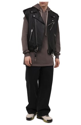 Мужской хлопковое худи RICK OWENS серого цвета по цене 58900 руб., арт. RU01B1285/BA | Фото 2 Мужской хлопковое худи RICK OWENS серого цвета, арт. RU01B1285/BA | Фото 2 (Рукава: Длинные; Длина (для топов): Удлиненные; Материал внешний: Хлопок; Мужское Кросс-КТ: Худи-одежда; Принт: Без принта; Стили: Спорт-шик, Гранж)