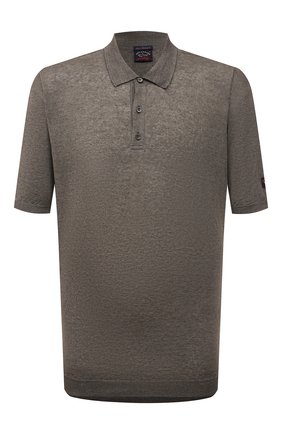 Мужское льняное поло PAUL&SHARK хаки цвета по цене 31650 руб., арт. 22411649/IMF/3XL-6XL | Фото 1 Мужское льняное поло PAUL&SHARK хаки цвета, арт. 22411649/IMF/3XL-6XL | Фото 1 (Материал внешний: Лен; Рукава: Короткие; Длина (для топов): Удлиненные; Кросс-КТ: Трикотаж; Застежка: Пуговицы; Стили: Кэжуэл)