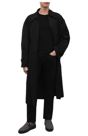 Мужские текстильные слипоны BALMAIN черного цвета по цене 59850 руб., арт. XM1VL291/TJCM | Фото 2 Мужские текстильные слипоны BALMAIN черного цвета, арт. XM1VL291/TJCM | Фото 2 (Материал внешний: Текстиль; Материал внутренний: Натуральная кожа; Стили: Кэжуэл)