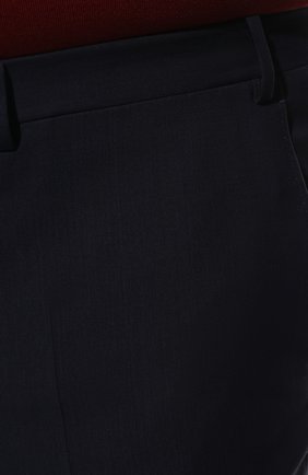 Мужские шерстяные брюки CANALI темно-синего цвета, арт. 71019/AR03645/60-64 | Фото 5 (Big sizes: Big Sizes; Материал внешний: Шерсть; Длина (брюки, джинсы): Стандартные; Стили: Классический; Случай: Формальный; Материал подклада: Вискоза)