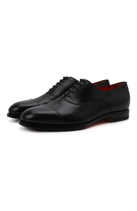 Мужские кожаные оксфорды SANTONI черного цвета по цене 67400 руб., арт. MCCG14709JJ1BGICN01 | Фото 1 Мужские кожаные оксфорды SANTONI черного цвета, арт. MCCG14709JJ1BGICN01 | Фото 1 (Материал внешний: Кожа; Материал внутренний: Натуральная кожа; Стили: Классический; Длина стельки: 27,6, 28, 28,5, 28,9, 29,3, 24,2, 24,7, 25,1, 25,5, 25,9, 26,4, 26,8, 27,2)