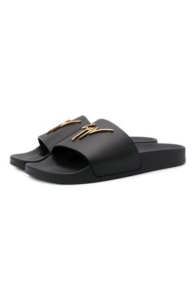 Мужские кожаные шлепанцы GIUSEPPE ZANOTTI DESIGN черного цвета по цене 35900 руб., арт. RM90068/007 | Фото 1 Мужские кожаные шлепанцы GIUSEPPE ZANOTTI DESIGN черного цвета, арт. RM90068/007 | Фото 1 (Материал внешний: Кожа)