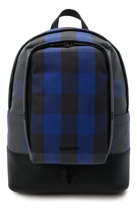 Мужской текстильный рюкзак BURBERRY синего цвета, арт. 8049108 | Фото 1 (Материал: Текстиль; Размер: large; Стили: Кэжуэл)