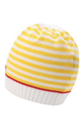 Детского хлопковая шапка IL TRENINO желтого цвета, арт. 22 7810 | Фото 2 (Материал: Текстиль, Хлопок)